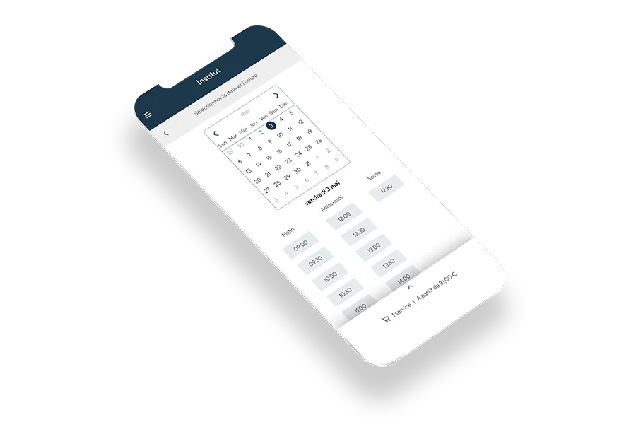 Logiciel de caisse pour coiffeur réservation date et heure